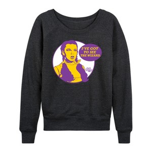 Women's - Wizard of Oz - Dorothy I've Got To See The Wizard Lightweight French Terry Wide Neck Long Sleeve Shirt - 1 of 4