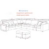 128" L-Shaped Sectional Couch with Movable Ottoman & 5 Throw Pillows,6 Seat Chenille Upholstered Sofa ,DIY Combination,for Living Room,Apartment - 2 of 4