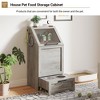 Pet Feeder Station with 2 Raised Bowls, 35.2 Inch Dog Food Storage Cabinet with Flip Top, Pet Toy Organizer for Large, Medium, Small Dogs - 4 of 4