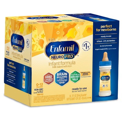 Enfamil NeuroPro Infant Formula Ready to Use Bottles - 6ct/2 fl oz Each