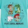Girls' - Disney - Play Chill Repeat Fitted Short Sleeve Graphic T-Shirt - 2 of 4