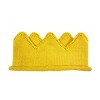 Wrapables Baby Boy & Girl Birthday Party Knitted Crown Headband Beanie Cap Hat, Yellow - 2 of 3