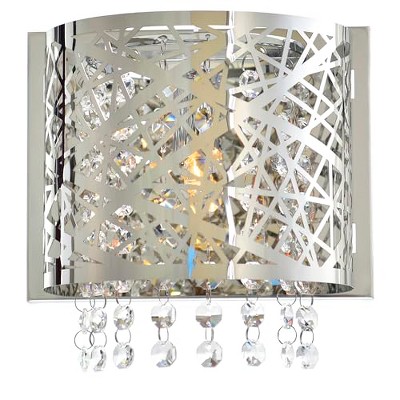 CWI Lighting Eternity 1 Light Bathroom Sconce With Chrome Finish