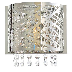 CWI Lighting Eternity 1 Light Bathroom Sconce With Chrome Finish - 1 of 4