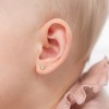 Girls' Clear 4 Prong CZ Solitaire Screw Back 14k Gold Earrings - In Season Jewelry - 3 of 4