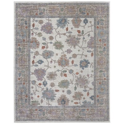 Dartmouth Transitional Floral & Botanical Ivory/Brown/Blue Area Rug