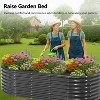 VINGLI 8x4x2ft Raised Garden Bed, Oval Planter Boxes Outdoor, Galvanized Raised Garden Beds for Gardening for Vegetables (Black) - 4 of 4