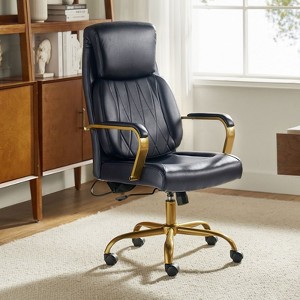 Norbert Mid-century Ergonomic 360-degree Swivel Office Chair with Lumbar Support | HULALA HOME - 1 of 4