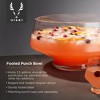 Viski Footed Glass Punch Bowl, Heavy Base Bowl With Angled Design Party Serveware for Cocktails, Functional Centerpiece, Clear, 2.5 Gallons - 2 of 4