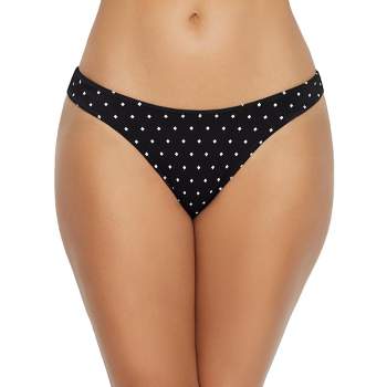 Textured-Dot Boyshort Bikini Bottom
