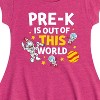 Girls' - Dr. Seuss - Pre-K Out Of This World Cat in the Hat Fit & Flair Cap Sleeve Dress - 2 of 4