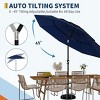 Outdoor 3 Tier Vented Large Market Table Umbrella 9FT Patio Umbrella with 3 Tier Canopy Heavy Duty 8 Rib Hand Crank and Ventilation - 3 of 4