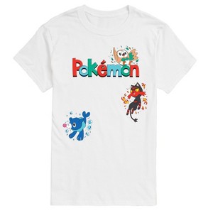 Men's - Pokémon - Rowlet, Litten, Popplio Short Sleeve Graphic T-Shirt - 1 of 4