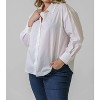 Women's Poplin Long Sleeve Shirt - SKIES ARE BLUE - 3 of 4