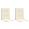 vidaXL Lowback Chair Cushion Set of 2 Cream Oxford fabric (100% polyester) - 3 of 4