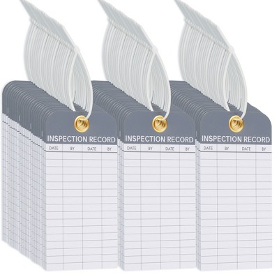 Stockroom Plus 72-Pack Safety Inspection Tags, Record Label Tags with Cable Ties 6 x 3 In