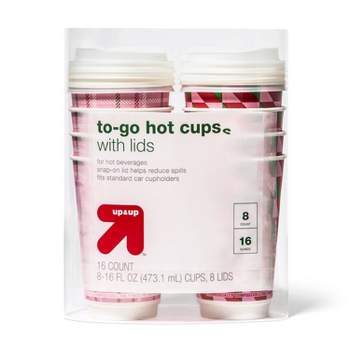 Holiday Disposable Drinkware Hot Cup - Brights - 16oz/8ct - up & up™