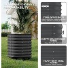 Portable Elevated Planter Box with Reservoirs, Corrosion-Resistant Steel Plant Bed, Wheels, Wave Sides, Indoor/Outdoor, White - 2 of 4