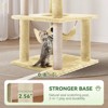 Modern Multicoloured 600 GSM Soft Plush Cat Tree Pet Tower with Sisal Post and Hanging Ball, Fake Real Leaves - 4 of 4