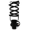 Allegra K Women's Lace Up Chunky Heels Sandals - 4 of 4