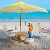 DOMETOUR Set of 2 Webbed Folding Beach Chairs, Outdoor Patio Lawn Foldable Chairs for Camping Fishing Yard Poolside BBQ - 4 of 4