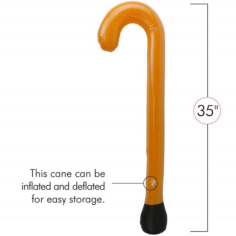 Skeleteen Inflatable Cane - Brown, 6 of 7