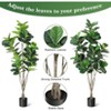 4/5/6FT Fiddle Leaf Fig Artificial Tree Faux Floor Plant with Planter Pot, Potted Fake Fiddle Leaf Fig Tree for Indoor Outdoor Home Office Decor - 4 of 4