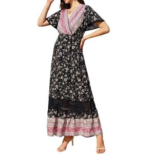 Generic Women's Floral Dresses Summer Print Maxi Dress