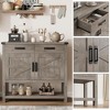 31" Entryway Console Table with Storage, Wooden Coffee Bar Cabinet, Narrow Sideboard Buffet Cabinet, Sofa Foyer Table for Entryway Hallway - 3 of 4