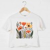 Simply Sage Market Orange Wildflowers Boxy Crop Top - 3 of 4