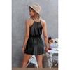 I AM A FASHION JUNKY Sleeveless Leopard Rrint Ruffle Short Romper - 2 of 4