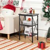 VECELO Modern X-Design Nightstand, End/Side Table with 3 Storage Shelves for Bedroom or Living Room - 4 of 4