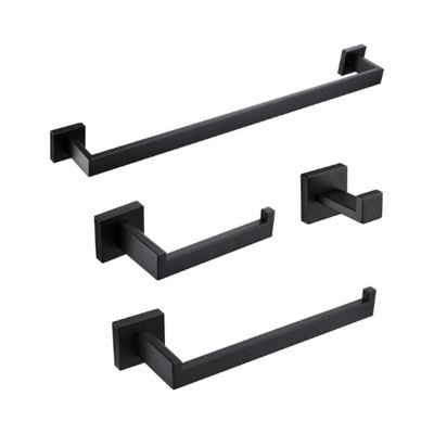 Apex Vanguards 24-Inch Black Bathroom Towel Rack