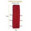 67x22in Chaise Lounger Cushion Recliner Rocking Chair Sofa Mat Deck Chair Cushion - 3 of 4