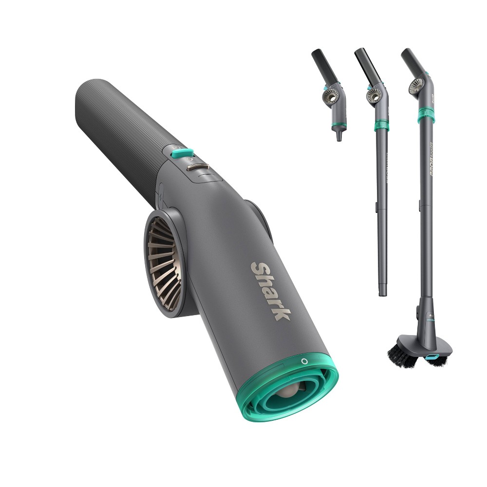 Shark BlastBoss Indoor-Outdoor Air Blasting System Cordless Floor Sweeper AB2112 8" Cleaning Path Charcoal