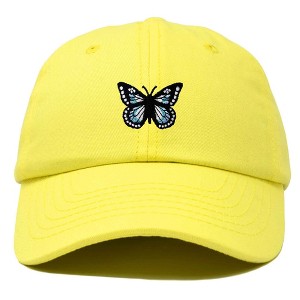 Dalix Butterfly Embroidered Cap Cotton Baseball Hat Garden Womens - 1 of 4