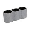 Sagebrook Home 10" Ceramic 3-cup Pen and Pencil Holder for Stylish Desktop Storage at Your Home or Office - 2 of 4