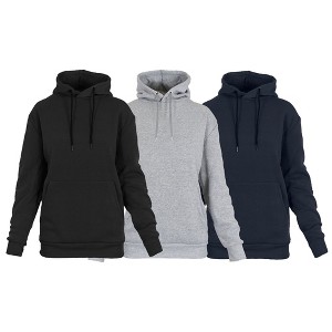 Rudolph Women's Heavyweight Loose Fit Fleece Lined Pullover Hoodie-3 Pack - 1 of 2