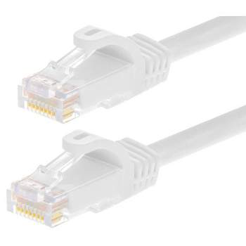 Monoprice Cat6 Ethernet Patch Cable - 7 Feet - White (12 pack) Snagless RJ45, Stranded, 550MHz, UTP, Pure Bare Copper Wire, 24AWG - Flexboot Series