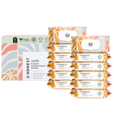 The Honest Company Plant-Based Baby Wipes made with over 99% Water - Sunburst - 864ct