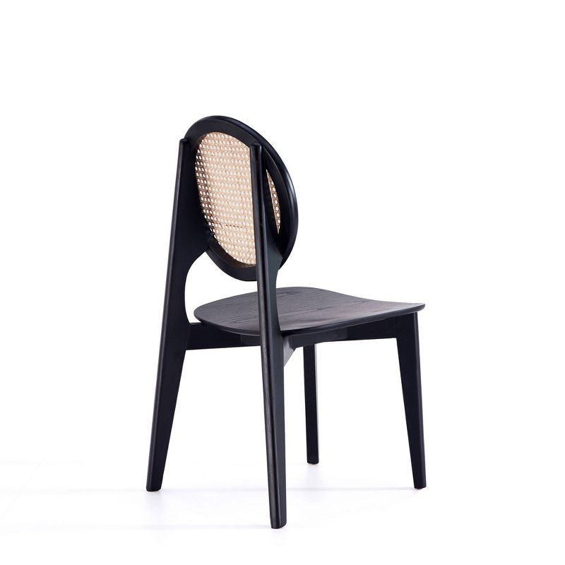 Set of 2 Versailles Round Dining Chairs Black/Natural - Manhattan Comfort, 6 of 11