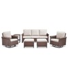 Outdoor Patio Furniture Set All Weather PE Rattan Conversation Set - 3 of 4