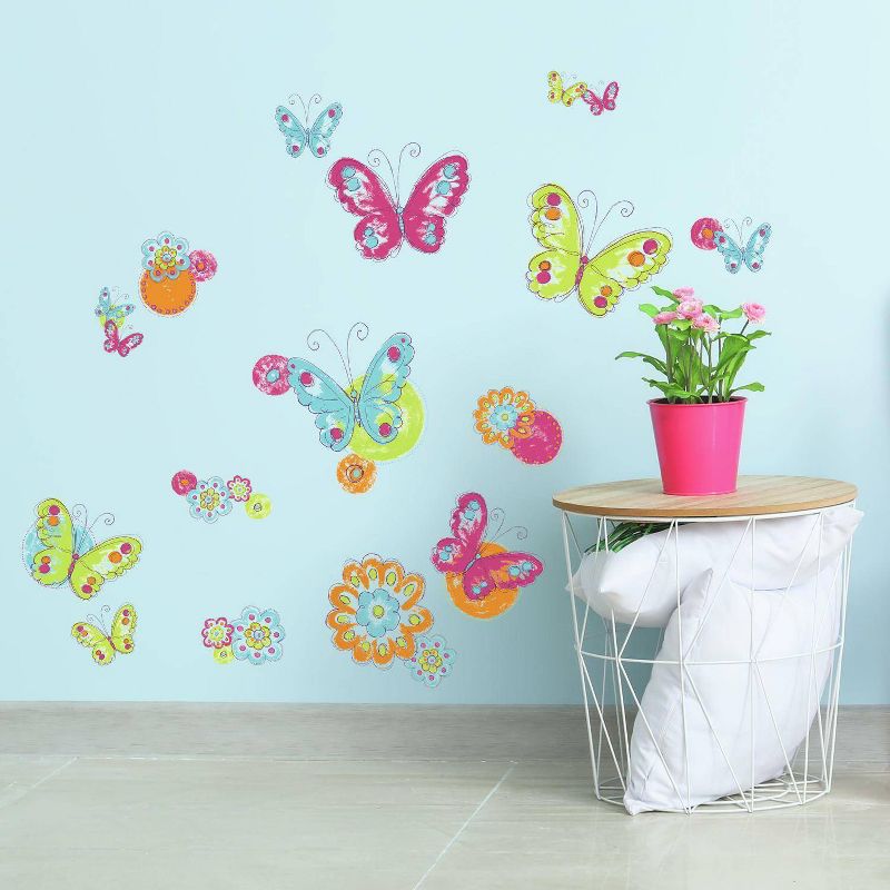 Brushwork Butterfly Peel and Stick Wall Decal - RoomMates, 4 of 8