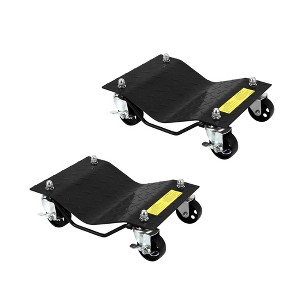 Car Dolly Set of 4, 8000 LBS Capacity Wheel Dolly, Heavy Duty Vehicle Dolly for Moving Car with 3 Inch Steel Wheels, Bolts Resist Tire Wear - 1 of 4