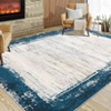5x7 Area Rug for Living Room Washable Rugs No Pile Carpet for Entryway Bedroom Dinning Room Playroom Vintage Boho Carpet Print Distressed Non-Slip - 2 of 4