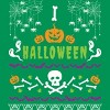 Junior's Design By Humans Halloween Lover Ugly Sweater By machmigo T-Shirt - 2 of 3