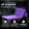 BalanceFrom Fitness 120 x 48 Inch All Purpose Exercise Mat Bundled with 8 Foot Balance Beam Foldable Gymnastic Activity Set, Purple - 4 of 4