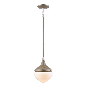 Elk Home Mid Century Schoolhouse 1 - Light Pendant in  Pecan - 1 of 3
