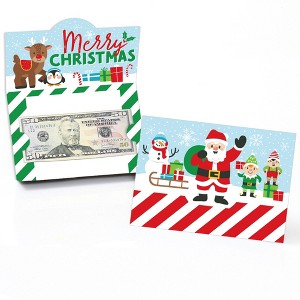 Big Dot of Happiness Very Merry Christmas - Holiday Santa Claus Party Money And Gift Card Holders - Set of 8 - 1 of 4