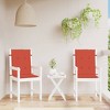 vidaXL Lowback Chair Cushions 2 pcs Melange Red 39.4"x19.7"x1.6" Fabric - 4 of 4